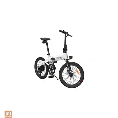 دوچرخه الکتریکی تاشو سفید شیائومی HIMO Z20 از نمای سه‌رخ