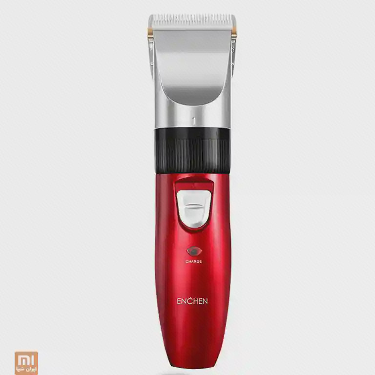 ماشین اصلاح شارژی قرمز ENCHEN Sharp R از نمای روبه‌رو