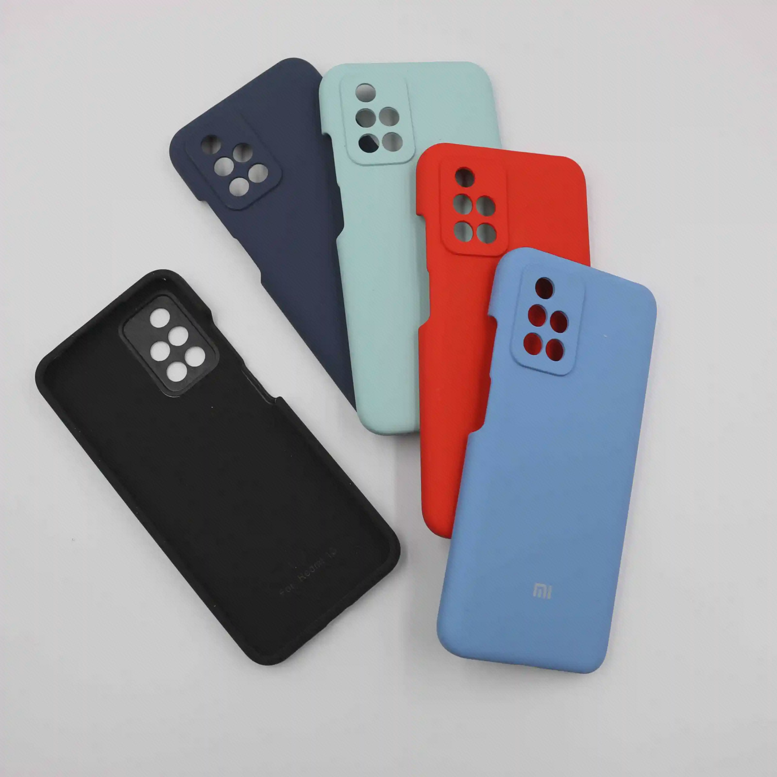 نمای اصلی رنگبندی کاور شیائومی Redmi 10 پنج کاور سیلیکونی Redmi 10 با نمای داخلی قاب مشکی