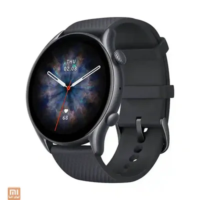 زاویه راست Amazfit GTR 3 Pro نمای سهربع راست Amazfit GTR 3 Pro مشکی با بند باز