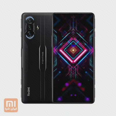 طراحی دوطرفه Redmi K40 Gaming مشکی نمای پشت و جلوی Redmi K40 Gaming مشکی با دوربین سهگانه