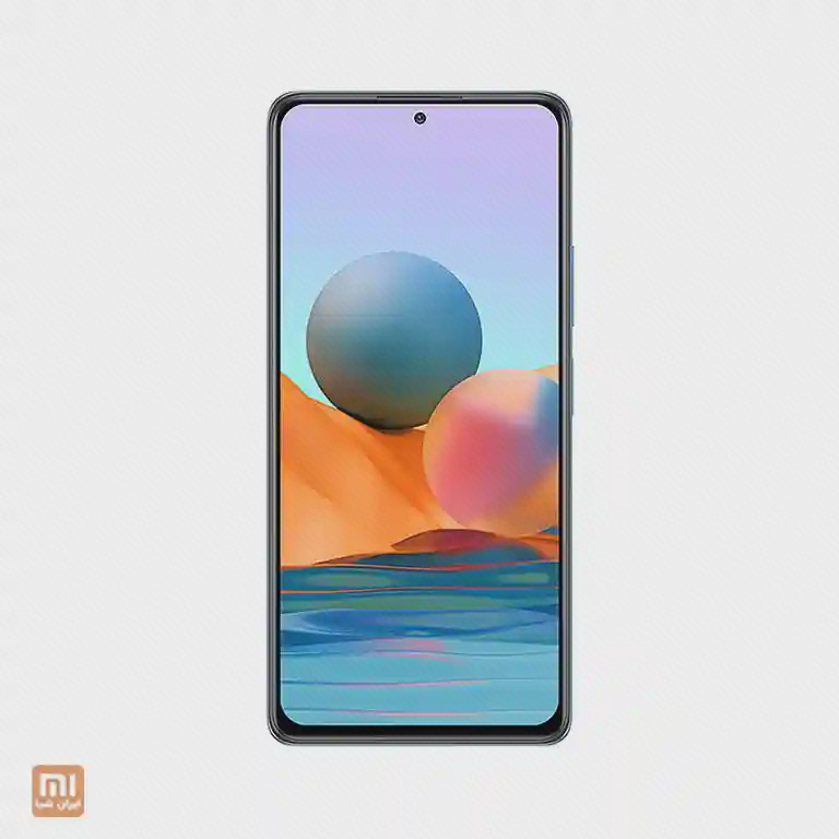 نمای روبه‌روی گوشی شیائومی Redmi Note 10 Pro با دوربین سلفی مرکزی