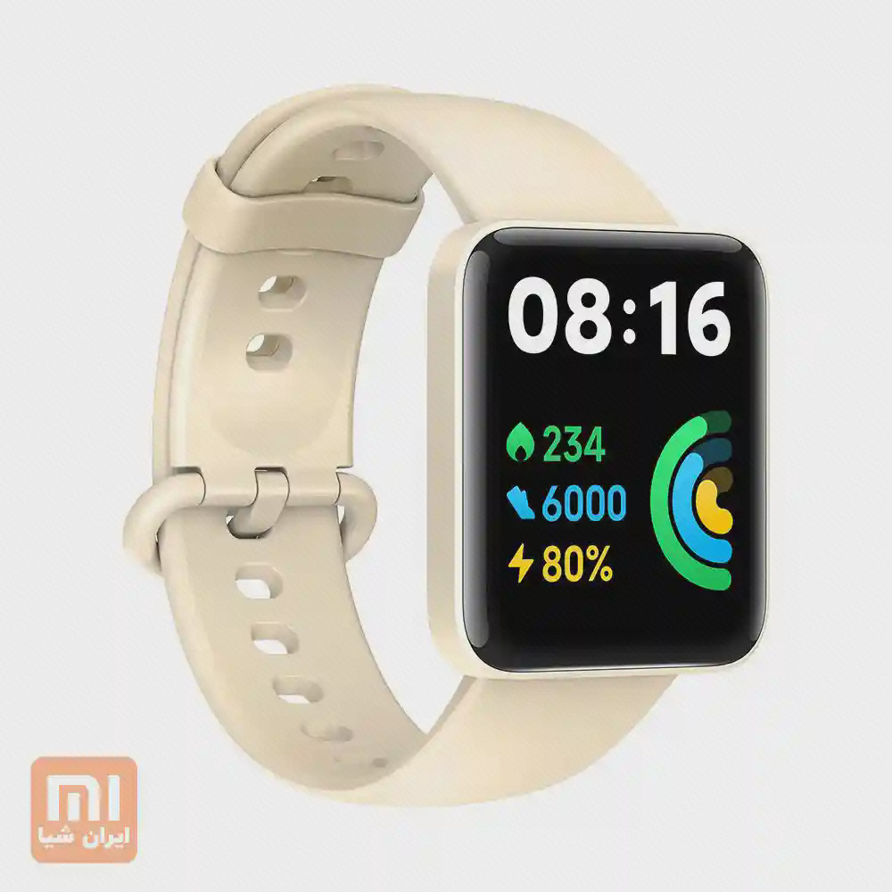 نمای اصلی Redmi Watch 2 Lite کرم ساعت هوشمند شیائومی Redmi Watch 2 Lite کرم با صفحه آمار فعالیت