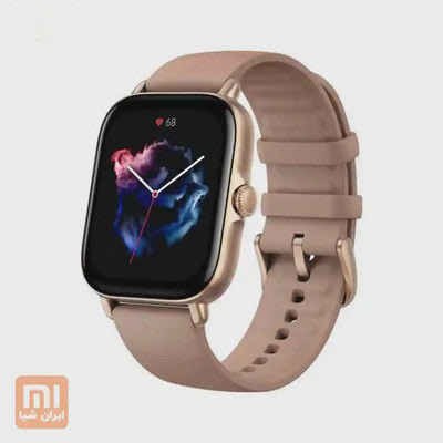 ساعت Amazfit GTS 3 طلایی با بند صورتی