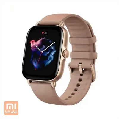 نمای رنگی Amazfit GTS 3 صورتی ساعت Amazfit GTS 3 طلایی با بند صورتی