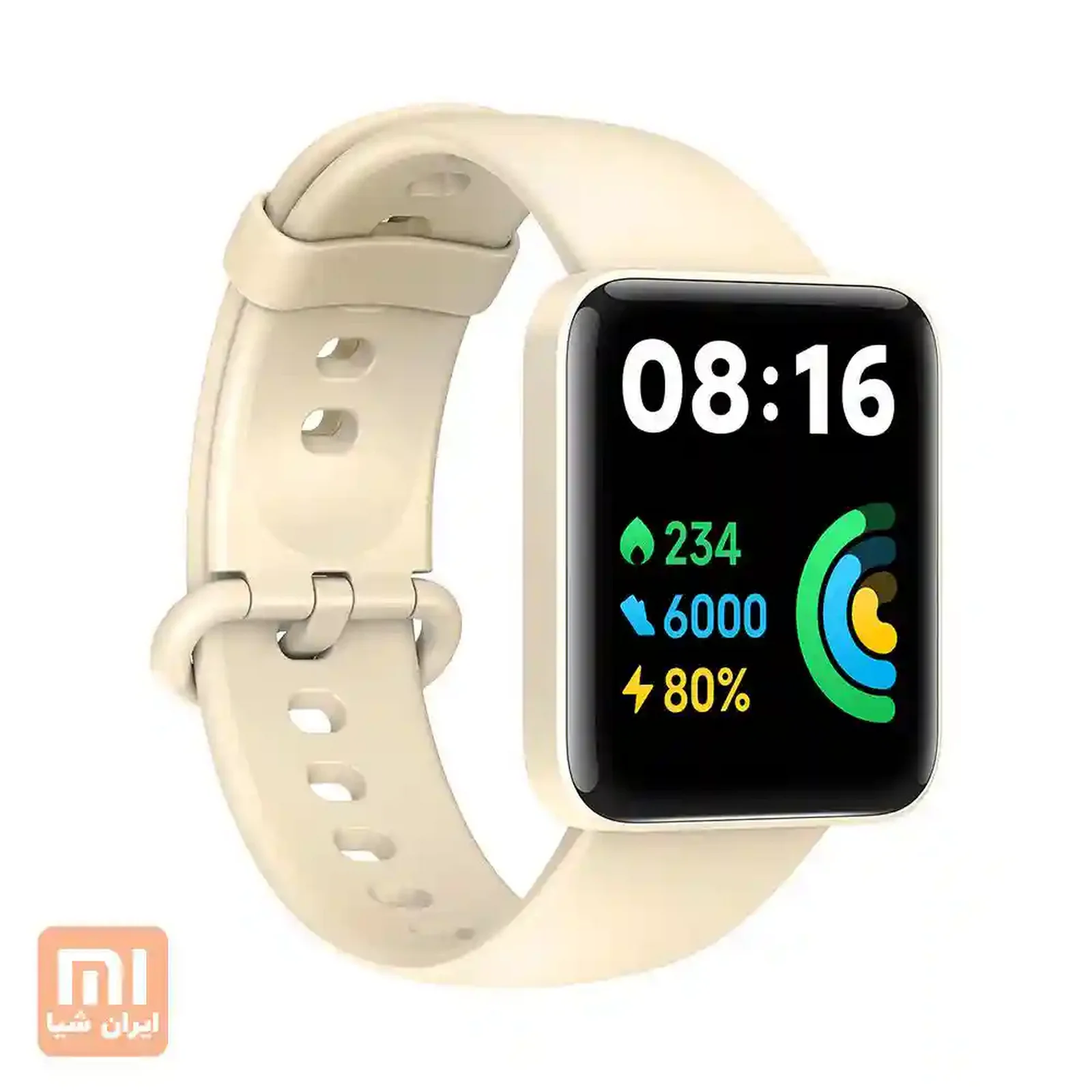 نمای اصلی Redmi Watch 2 Lite کرم ساعت هوشمند شیائومی Redmi Watch 2 Lite کرم با صفحه آمار فعالیت