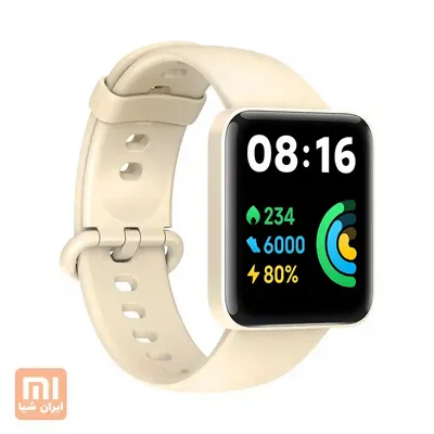نمای اصلی Redmi Watch 2 Lite کرم ساعت هوشمند شیائومی Redmi Watch 2 Lite کرم با صفحه آمار فعالیت