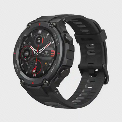 ساعت هوشمند Amazfit T-Rex Pro مشکی با قاب مقاوم و صفحه عقربه‌ای