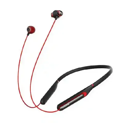 نمای کامل هدفون 1MORE Spearhead VR BT هدفون بیسیم وان مور Spearhead VR BT مشکی و قرمز با طراحی دور گردنی