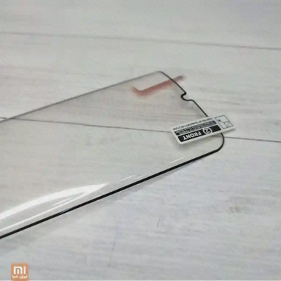 نمای نزدیک محافظ نانو Mi Note 10 Pro و برچسب نصب FRONT