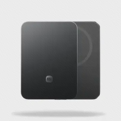 نمای جلو و حلقه مغناطیسی پشت پاوربانک شیائومی UltraThin 5000