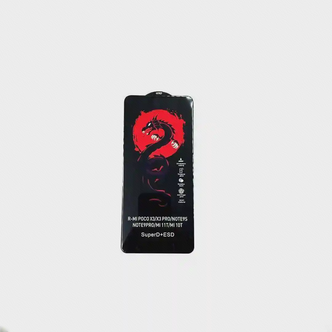 گلس Horo مخصوص Redmi Note 10 Pro با طرح اژدهای قرمز
