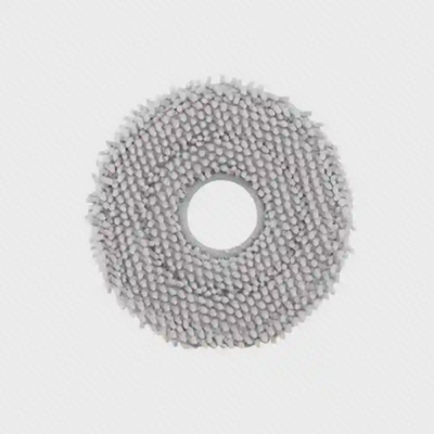 پد خاکستری گرد در گالری Roborock QR 598 پد تی گرد با سوراخ وسط و بافت خاکستری در تصاویر Roborock QR 598