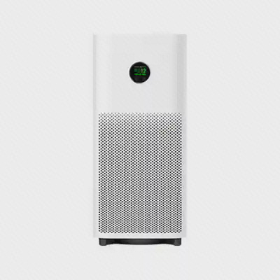 نمای جلوی تصفیه هوای Mijia 6 تصفیه هوای سفید Mijia Smart Air Purifier 6 با نمایشگر گرد روشن