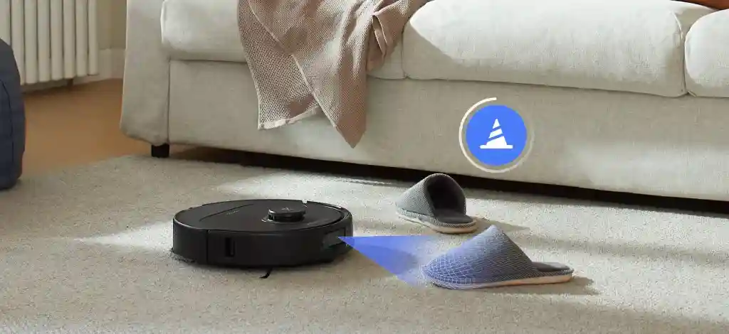 جارو رباتیک روبوراک مدل Roborock Qrevo Plus - سیستم هوشمند تشخیص موانع Reactive Tech: همیشه آماده، برای دوری از دردسرها .