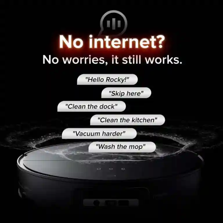 عملکرد بدون اینترنت جارو رباتیک saros10