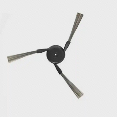 برس کناری مشکی Dreame X40 Ultra با سه دسته الیاف خاکستری