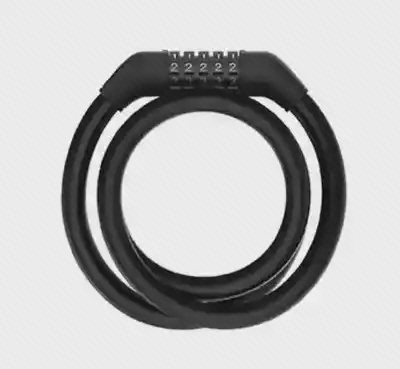 قفل کابلی مشکی Xiaomi XMCS01TT به صورت حلقه‌شده با رمز عددی