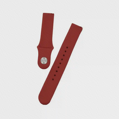 بند قرمز تیره Amazfit Bip 3 Pro دو تکه بند سیلیکونی قرمز تیره Amazfit Bip 3 Pro روی زمینه سفید