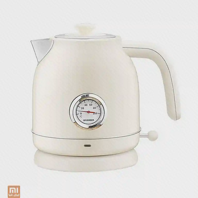 کتری برقی کرم QCOOKER QS-1701 با دسته و درپوش هم‌رنگ