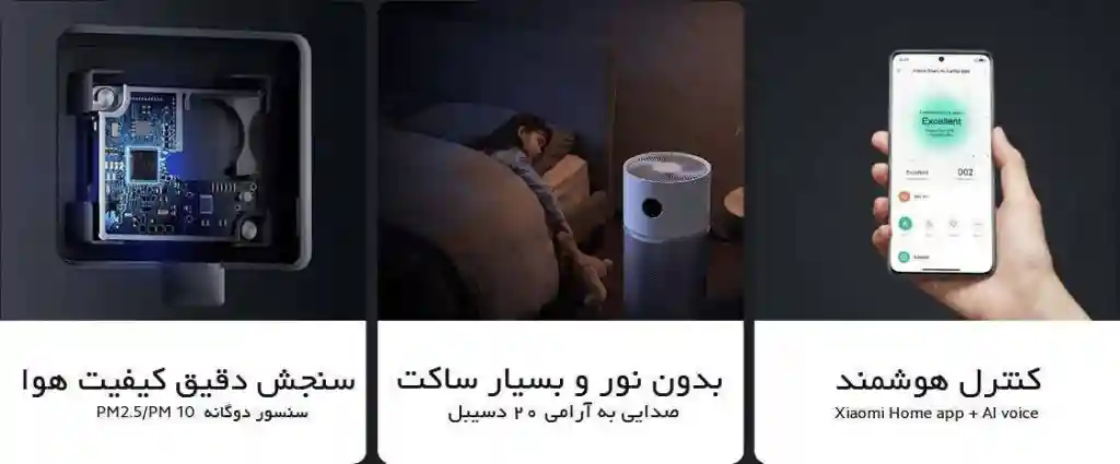 تصفیه هوا شیائومی مدل mi smart air puritier ELITE (گلوبال) - هوای تمیز که قابل مشاهده است - نمای 3