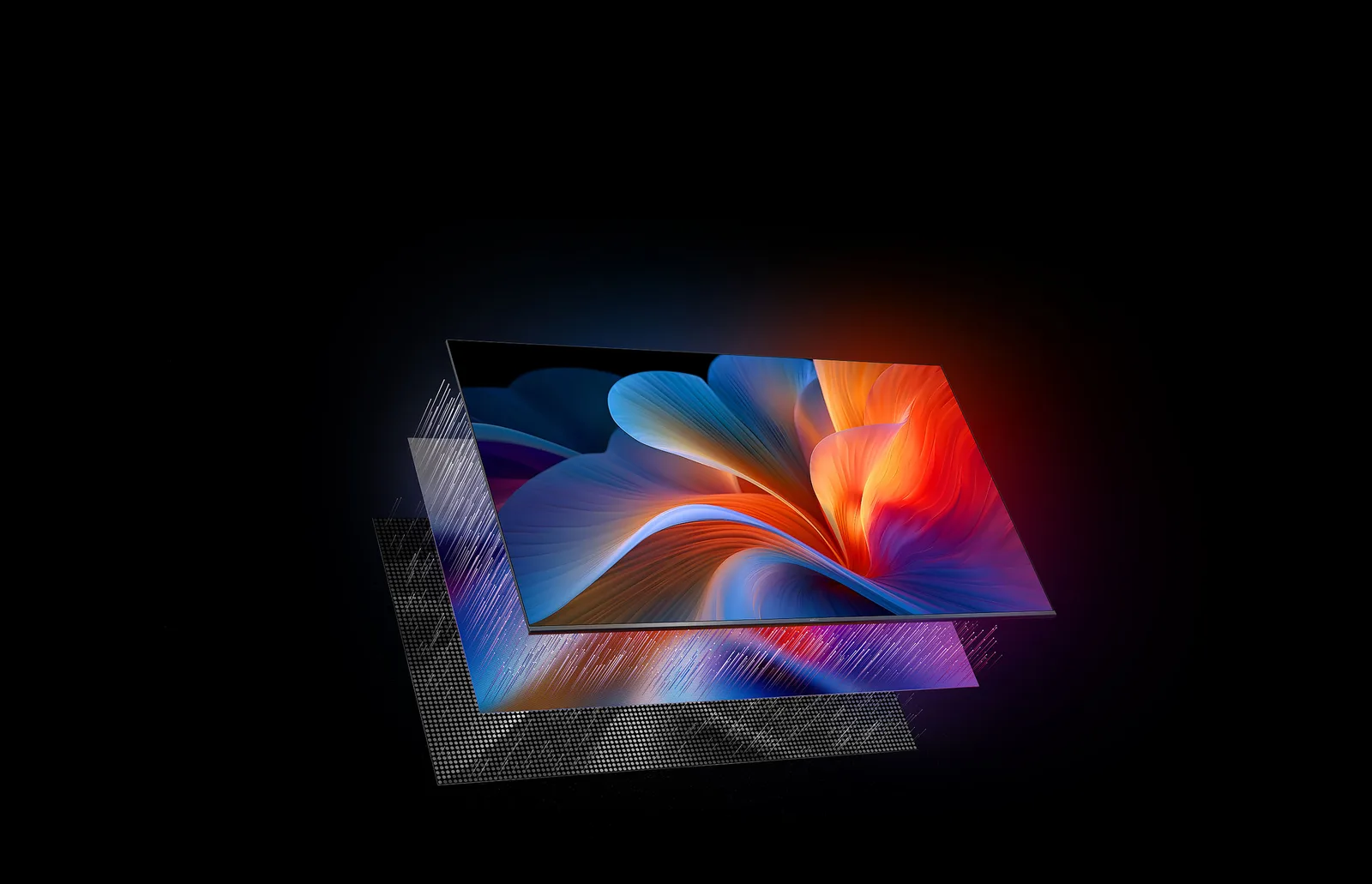 نمای لایه‌های پنل QLED تلویزیون Xiaomi TV A Pro 75 2026
