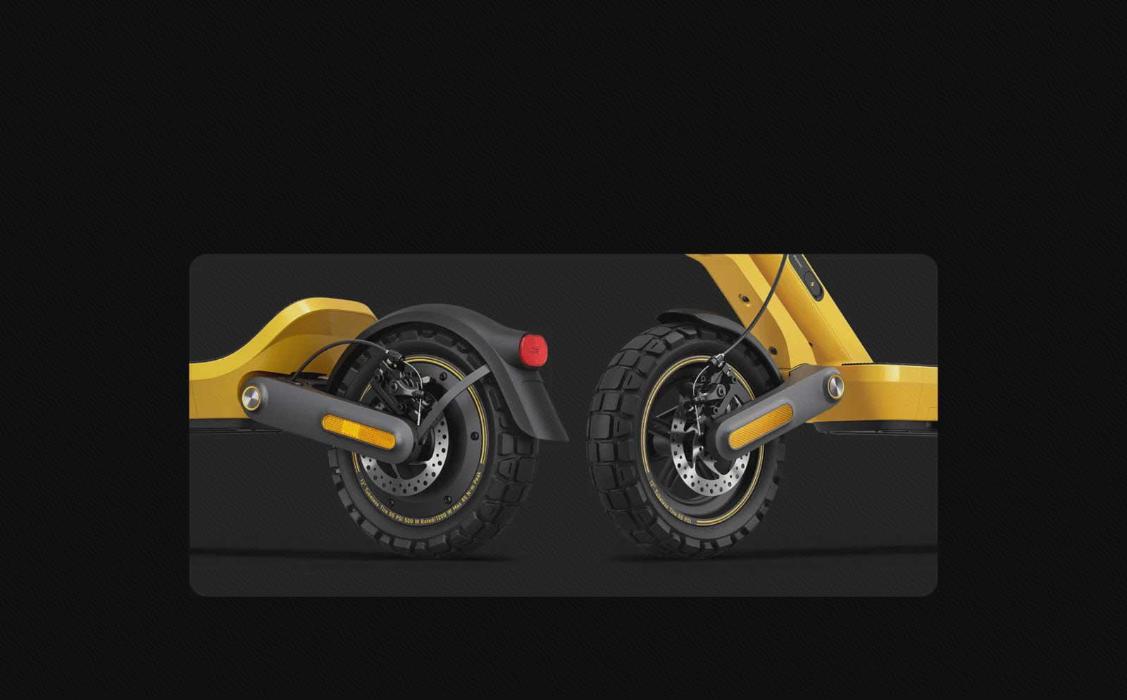 ترمز دیسکی جلو و عقب و تایرهای اسکوتر Xiaomi Electric Scooter 6 Ultra