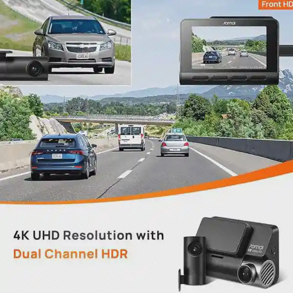 پوستر A810 با تصاویر جاده، دوربین جلو و عقب و عبارت Dual Channel HDR