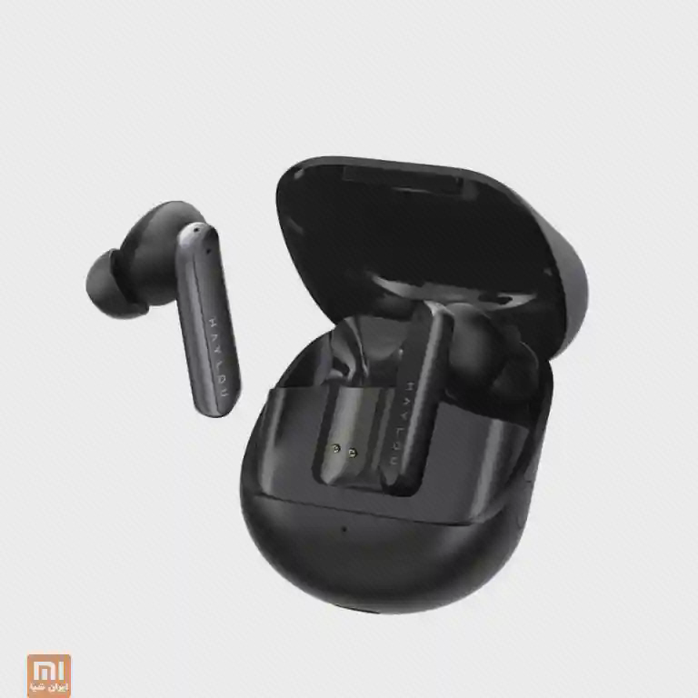 کیس و ایرباد X1 Pro Haylou X1 Pro مشکی با کیس باز و ایرباد ساقهدار دارای سری سیلیکونی