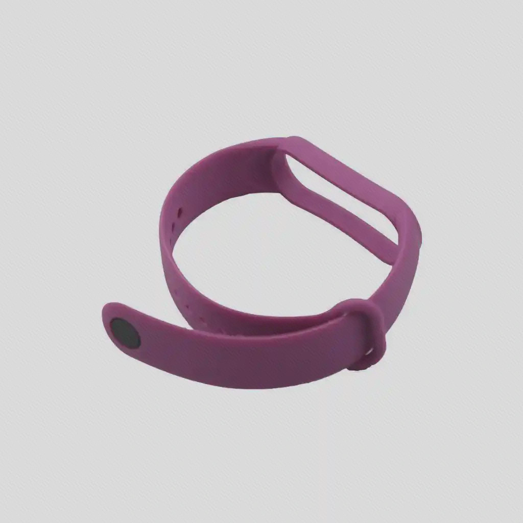 بند بنفش Amazfit Band 5 بند بنفش Amazfit Band 5 با جای خالی کپسول، دکمهٔ تیره و حلقهٔ نگهدارنده