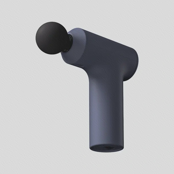 بدنهٔ جمعوجور Xiaomi Massage Gun Mini ماساژور تفنگی مینی شیائومی با بدنهٔ کوتاه و سری توپی مشکی