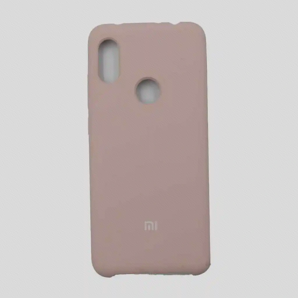 کاور صورتی روشن Redmi Note 6 Pro با بریدگی کشیدهٔ دوربین و سوراخ گرد حسگر
