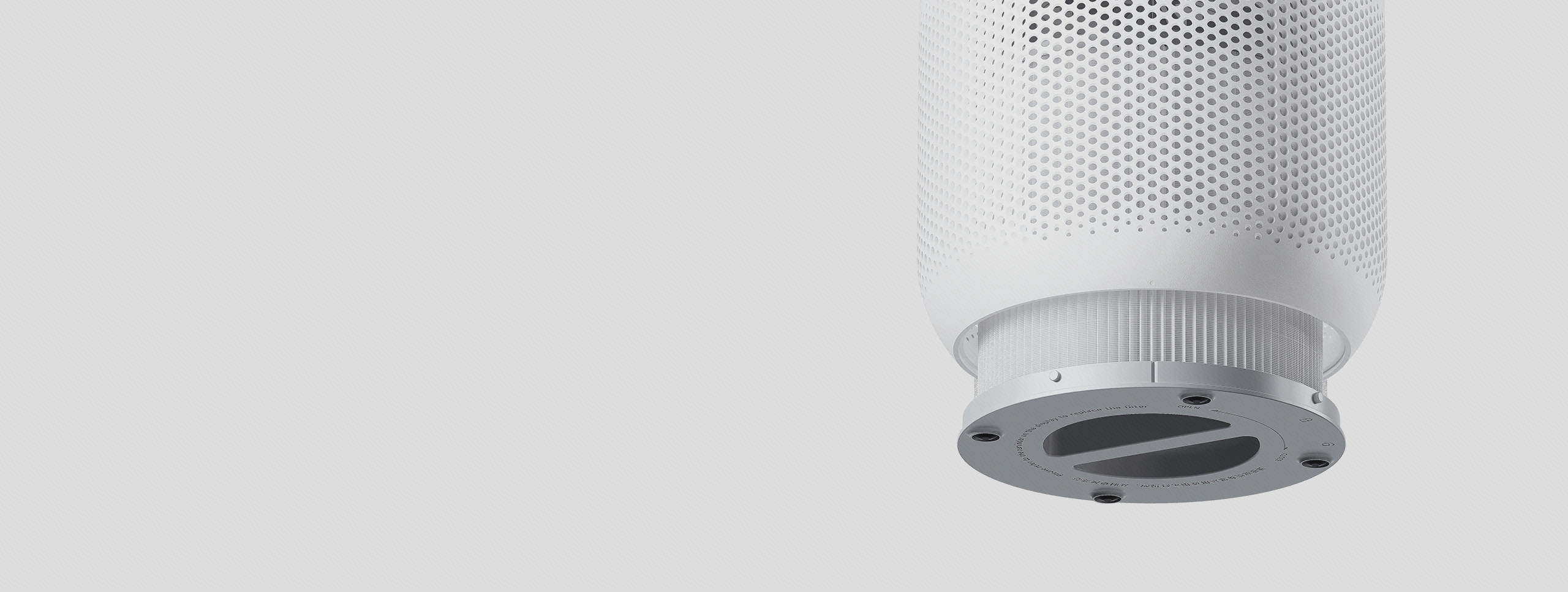 دسترسی زیر دستگاه به فیلتر Compact تصویر رسمی بیرونآمدن فیلتر از زیر تصفیههوای 4 Compact و دستهٔ پایهٔ فیلتر