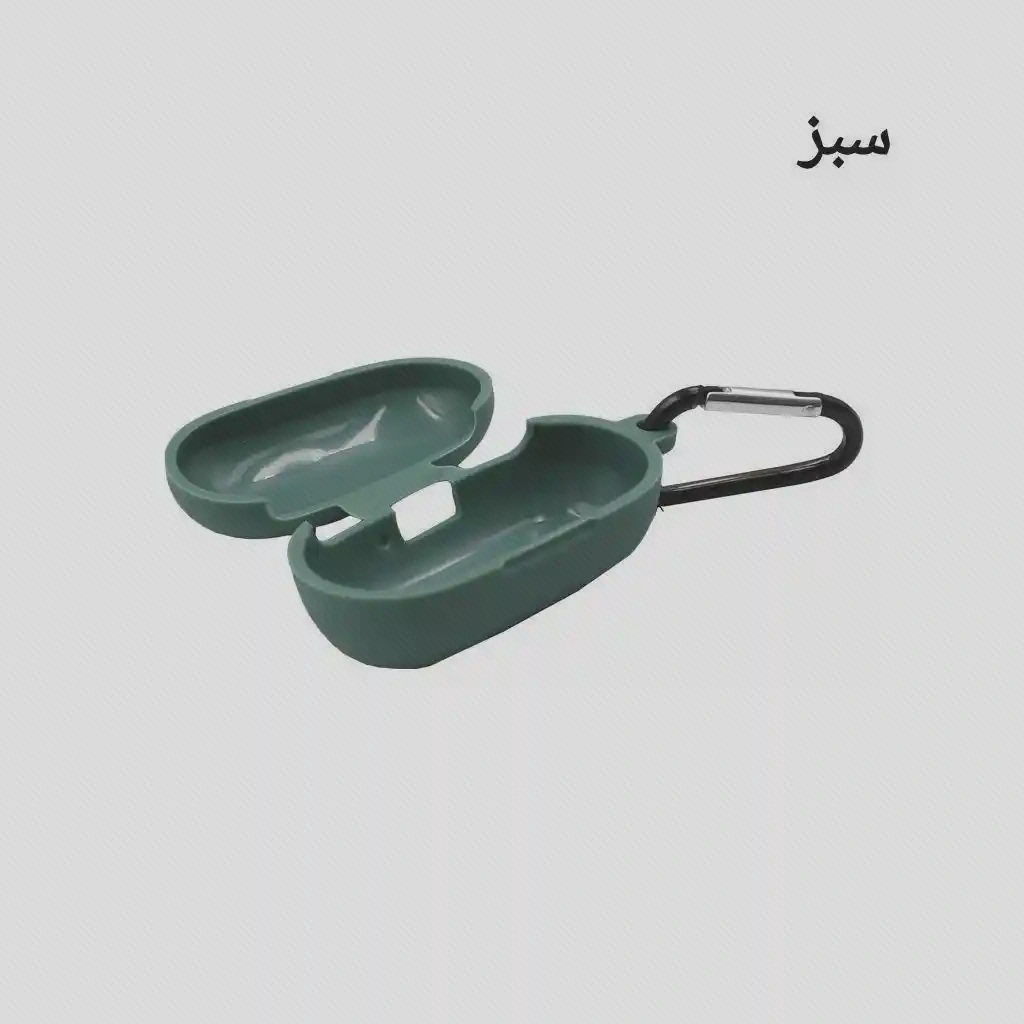 فضای داخل کاور GT1 کاور خالی سبز Haylou GT1 با در باز و قلاب کناری