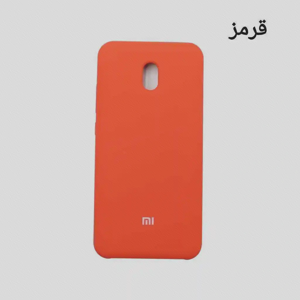 قاب قرمز مخصوص Redmi 8A کاور قرمز Redmi 8A با بازشوی کوچک عمودی در بالای وسط و نشان Mi در پایین