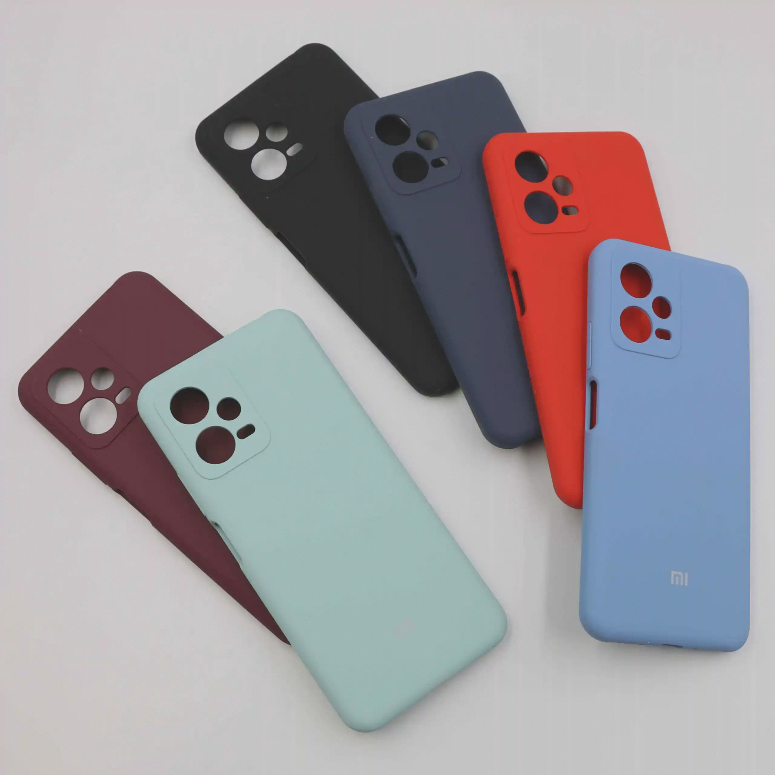 شش رنگ کاور Redmi Note 12 5G با بازشدگی‌های دوربین و نشان Mi