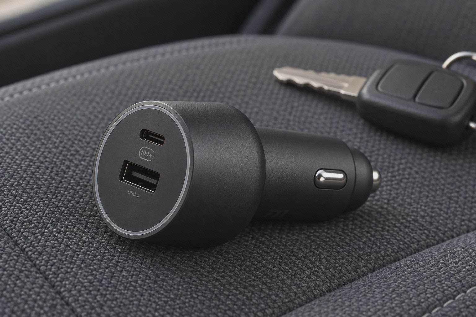 یک درگاه USB-C و یک USB-A روی شارژر فندکی CC07ZM