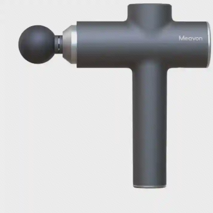 ماساژور خاکستری Meavon MV-FG-0308 با دستهٔ عمودی و سری توپی مشکی