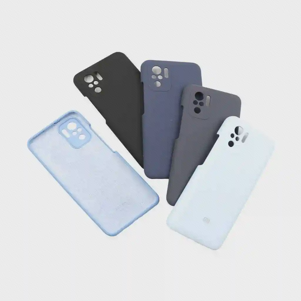 رنگها و داخل کاور Redmi Note 10S چند رنگ کاور Redmi Note 10S همراه نمای داخل کاور آبی روشن