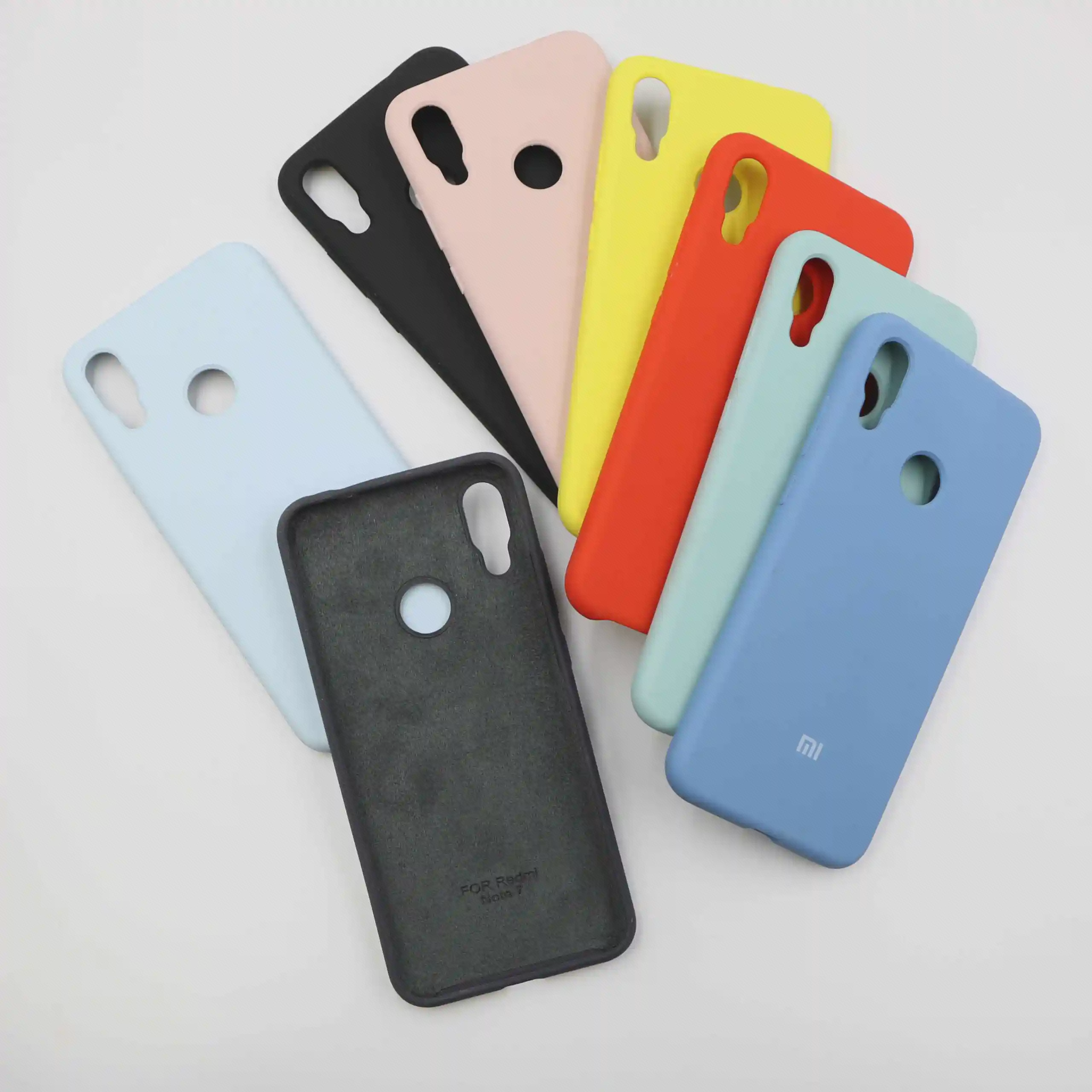 رنگبندی و فضای داخلی قاب Note 7 چند کاور رنگی Redmi Note 7 همراه نمای داخل قاب مشکی و برش گرد حسگر اثرانگشت