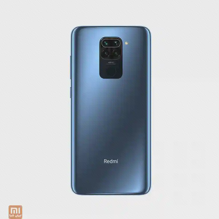 پشت آبی Redmi Note 9 با چهار دوربین، فلش کناری و حسگر اثر انگشت زیر دوربین‌ها