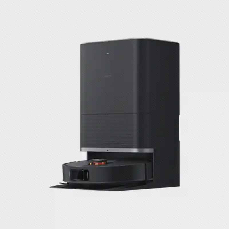جارو رباتیک مشکی Xiaomi X20 Max در پایین ایستگاه بلند