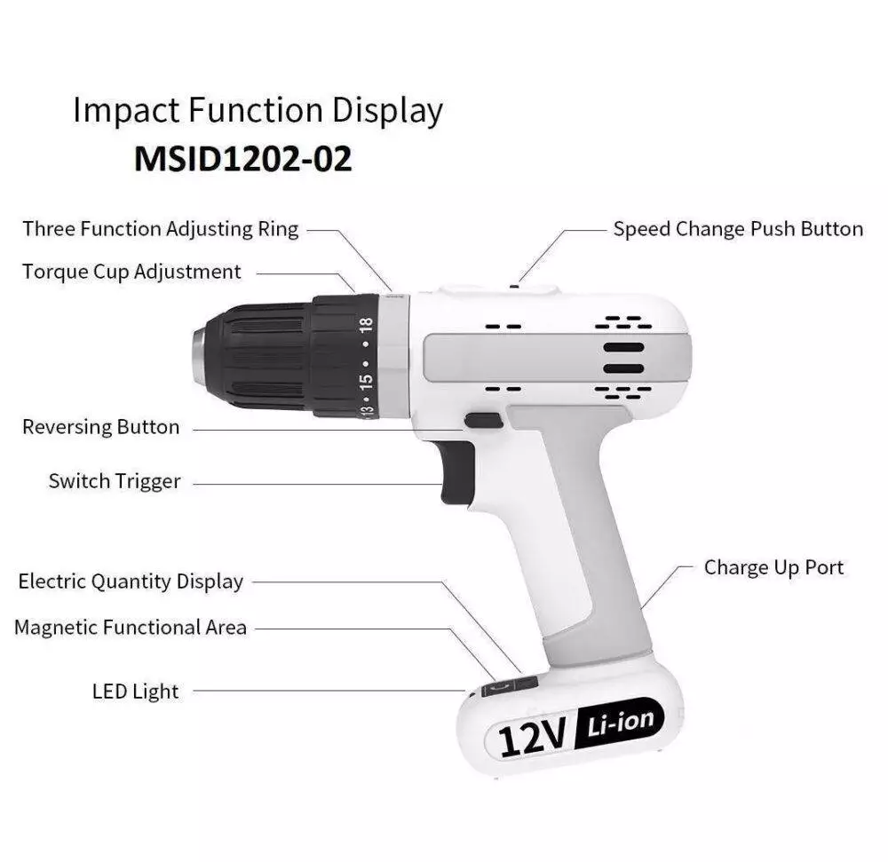 دریل و پیچ گوشتی شارژی شیائومی مدل Mars Worker 12V MSID1202-2