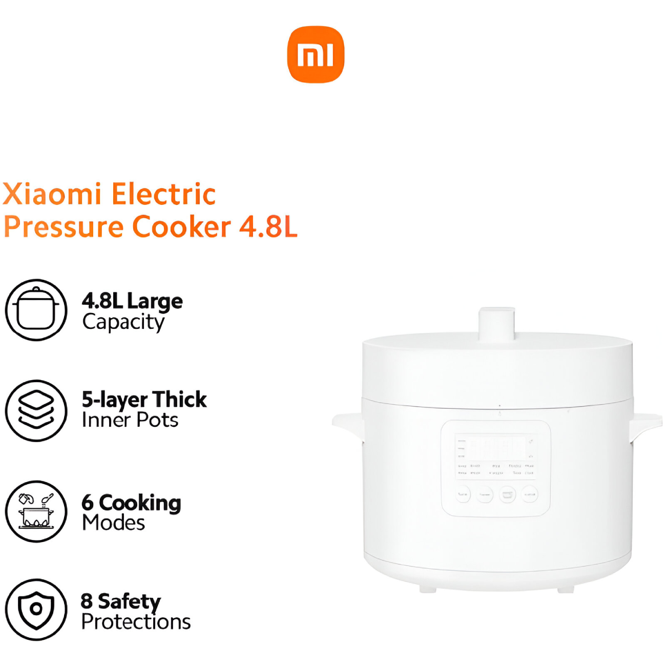 زودپز چند منظوره شیائومی مدل MYL02-1 سایز 4.8L ( گلوبال )