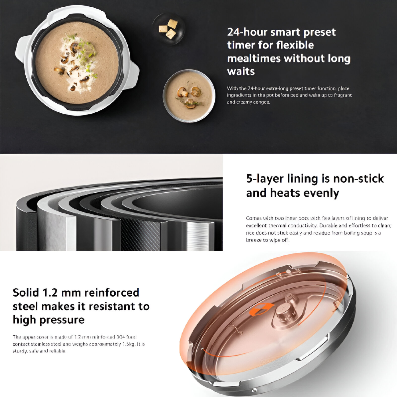 زودپز چند منظوره شیائومی مدل MYL02-1 سایز 4.8L ( گلوبال )