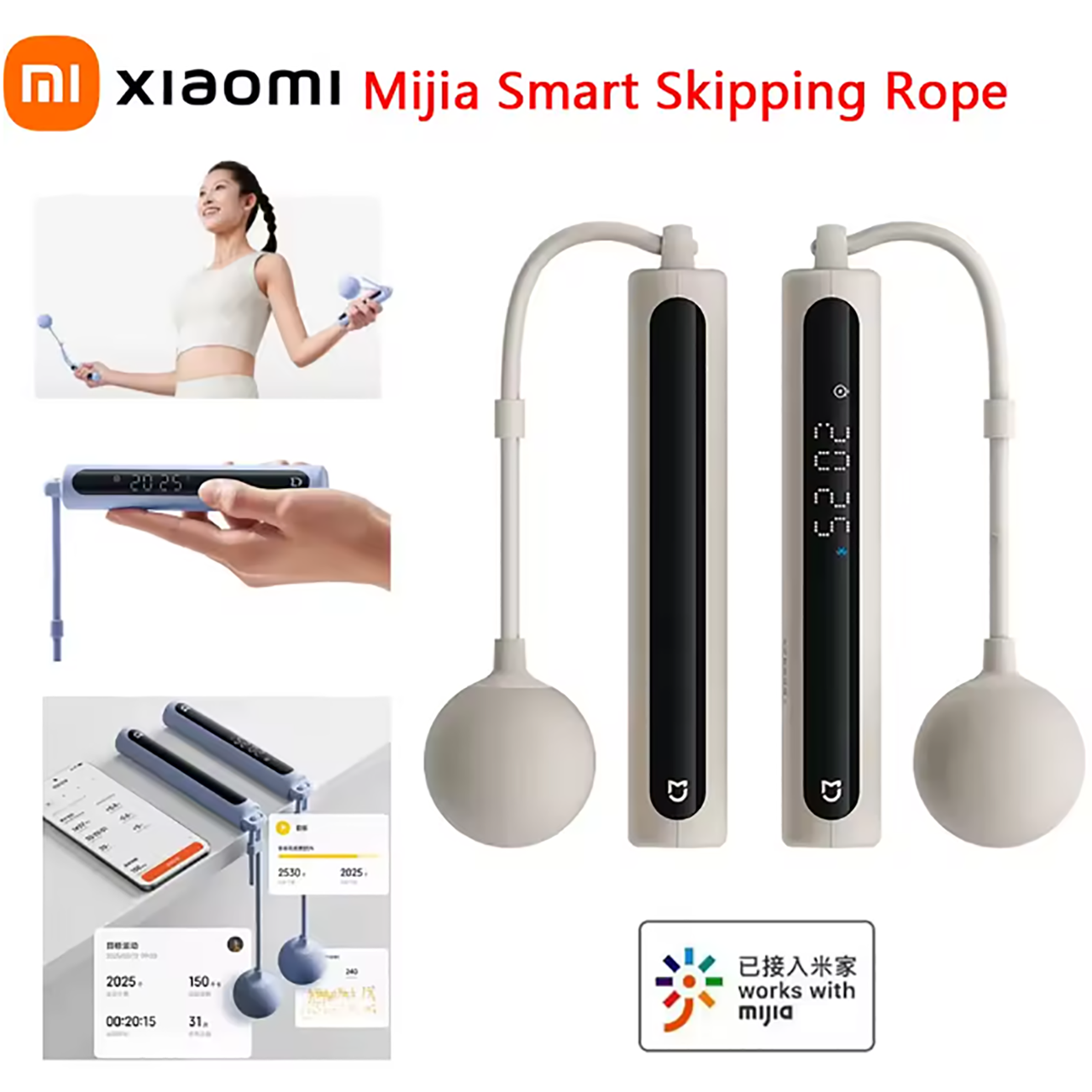 طناب ورزشی هوشمند شیائومی مدل Mijia MJTS02YM - Image 10